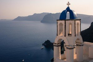 Blue domed churches of Santorini