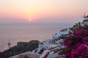 Sunset over Oia, Santorini