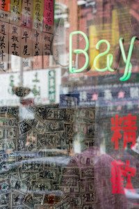 Money reflections in Chinatown