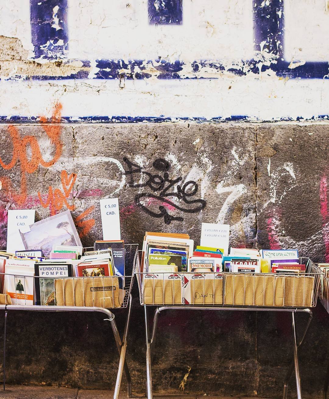 Book Stalls in Naples, Italy