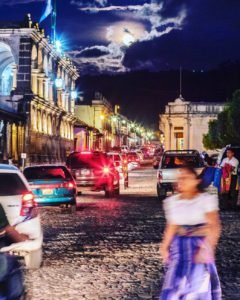 Full Moon in Antigua, Guatemala