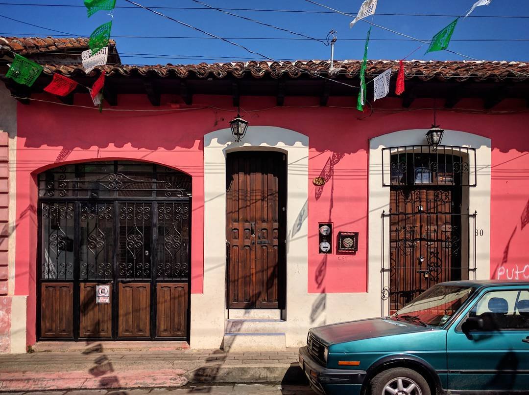 Pink House in San Cristobal, Mexico