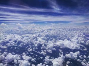 Beautiful clouds from the plane to Bali
