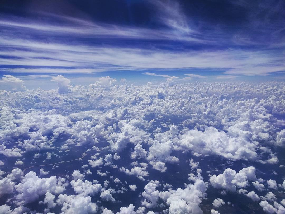 Beautiful clouds from the plane to Bali
