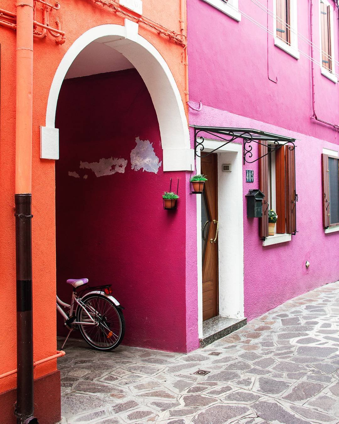 Pink & Orange in Burano, Italy