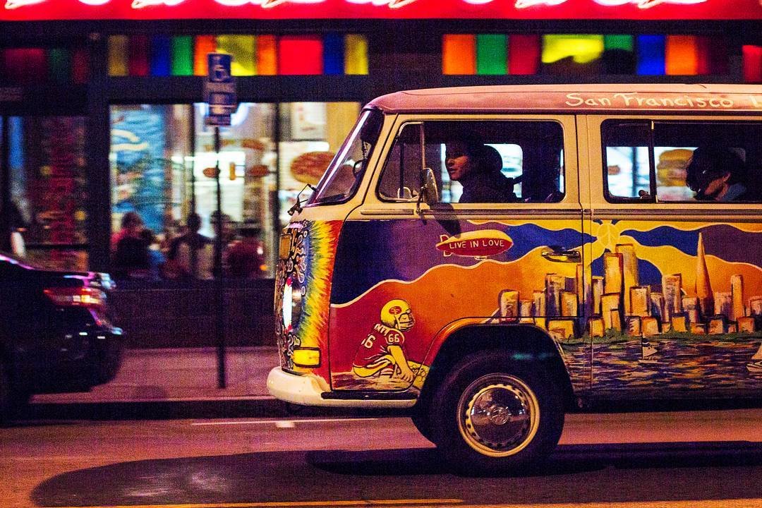 San Francisco Hippie VW Bus